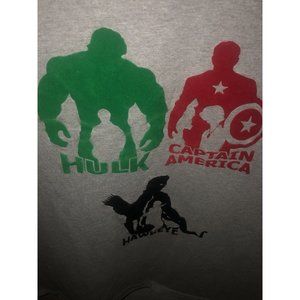 Fruit Of The Loom Shirt Mens 4X Gray Marvel Captain America Hulk and Hawkeye
